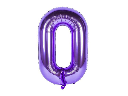 Picture of FOIL BALLOON NUMBER 0 PURPLE 40 INCH